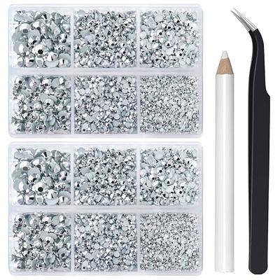 Wholesale Bulk Big Pack Flat Back Rhinestone Resin Silver Flatback