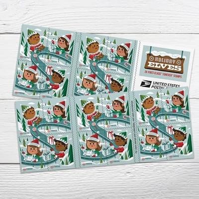 Holiday Elves Christmas Celebrations First Class Postage Stamps (5 Booklet,  100 Stamps) for USPS - Yahoo Shopping