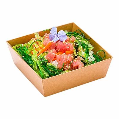 Paper Take-Out Boxes - 2 Windows - Rectangle - Kraft - 41oz