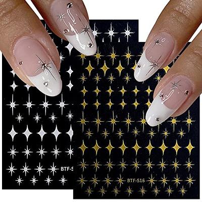 8 Sheets Star Nail Art Stickers 3D Self-Adhesive Butterfly Nail Stickers  White Silver Heart Star Butterfly Nail Art Designs French Tip Nail Decals  for Women Girls Acrylic Nail Manicure Decorations - Yahoo