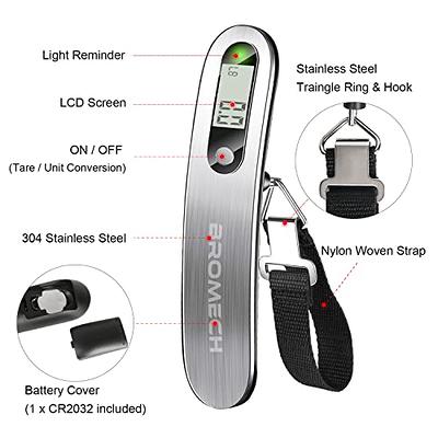 Digital Luggage Scale Gift for Traveler Suitcase Handheld Weight Scale  110lbs (Black)