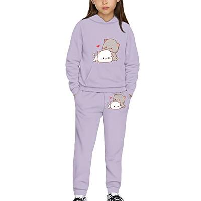 Hello Kitty Girls Pullover FleeceHoodie and Leggings Outfit Set