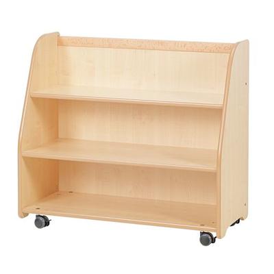 Really Good Stuff® Mobile 3-Tier Shelf in Solid Bamboo