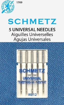 SCHMETZ Universal (130/705 H) Household Sewing Machine Needles - Carded -  Size 80/12 - Yahoo Shopping