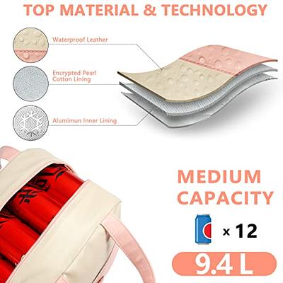 POETIC WREATH Lunch Bag for Women Large Insulated Lunch Box Reusable Lunch  Tote with Preppy Soft Leather Bag for Work School Picnic Travel  (White&Pink) - Yahoo Shopping