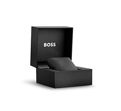 BOSS Solgrade Men's Solar Chronograph Recycled Stainless Steel Case and  Leather Strap Watch, Color: Black (Model: 1514031) - Yahoo Shopping