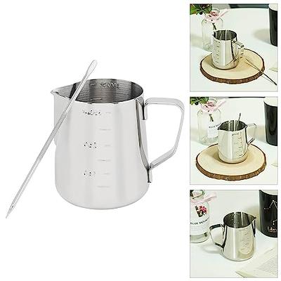 Stainless Steel Measuring Cup Espresso Coffee Cup 100ML Espresso Mugs With  Handle Coffee Measuring Cup Scale Cups Latte Milk Jug