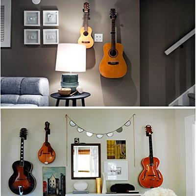 Guitar Wall Mount Guitar Hanger Acoustic Electric Guitar Hanger Bass  Ukulele Black Hook Metal Holder Hangers - Yahoo Shopping
