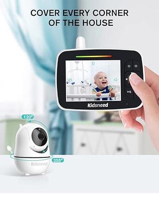 HelloBaby Baby Monitor -FK5662 5 inch HD LCD Video Baby Monitor with Camera  and Audio, Auto Noise Reduction, Camera Tilt Zoom, IR Night Vision,  Temperature Monitoring, Lullaby, 1000ft Range