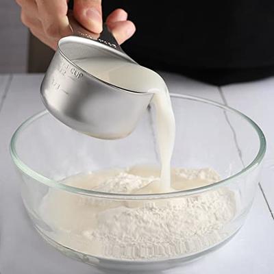 Stainless Steel Measuring Cups Set of 7 Stackable Heavy Duty Measuring Cups  for Dry and Liquid Ingredients - Yahoo Shopping