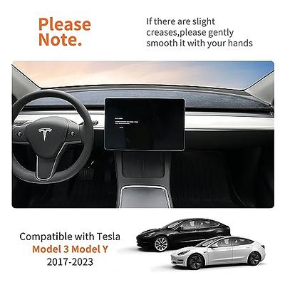 MASHA Dashboard Cover for Tesla Model 3/Y, Flannel Dashboard Pad Dash Mat  Compatible with Tesla Model Y Model 3 2017-2021 2022 2023 Dashboard