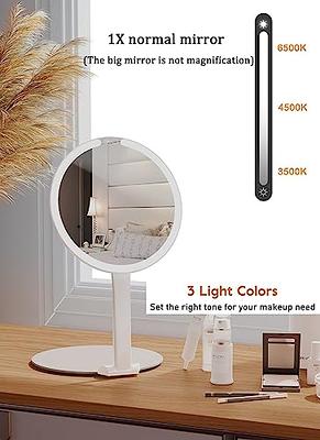 Fancii Rechargeable Travel Makeup Mirror with LED Light, 8 Foldable Stand,  3 Color Lighting Travel Mirror. Dimmable & Lightweight Portable Vanity  Mirror, Beauty Travel Essential, Abigail - Yahoo Shopping