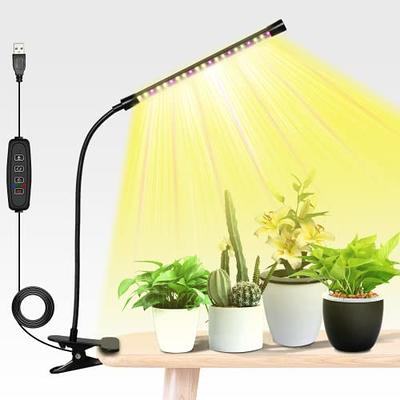 LBW Grow Light for Indoor Plants, Full Spectrum Desk LED Plant Light, Small  Grow Lamp with On/Off Switch, Height Adjustable, Flexible Gooseneck, Ideal