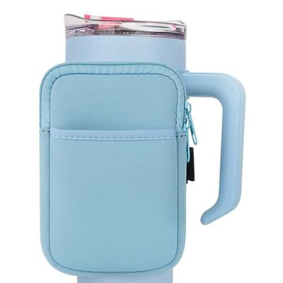  JTeena Silicone Water Bottle Pouch Compatible with Stanley  Adventure 40oz & IceFlow 20oz 30oz, Stanley Fanny Pack with Adjustable  Strap, Gym Bottle Accessories for Running, Walking, Sports (Cyan)… : Sports