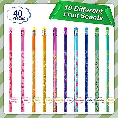 48 Pieces Fruit Scent Inspirational Pencils Student Colorful Fruit Pencils  Kids Motivational Graphite Pencil Cylinder Wood Colored Pencils with Eraser  Christmas Gift for School Supply (Vivid Style) - Yahoo Shopping