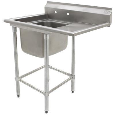 24x24 Single Compartment Stainless Steel Sink with Drainboard