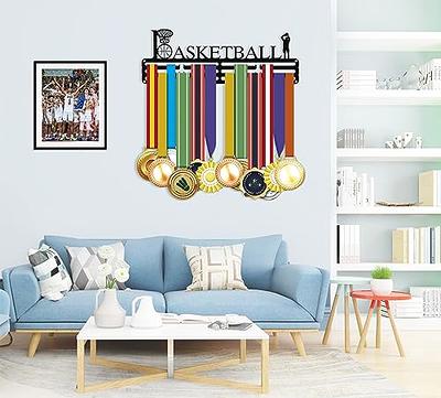 Sturdy Basketball Medal Hanger Display, Wall-Mounted Hanging