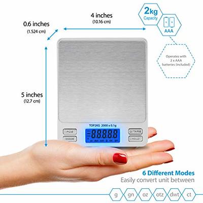 Digital Kitchen Scale 3000g/ 0.1g, Pocket Food Scale 6 Units Conversion,  LCD