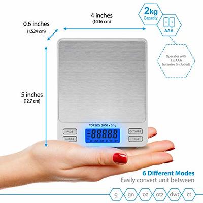 Digital Pocket Scale 3000g x 0.1g Jewelry Gram Scale Conversion