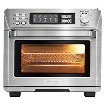 34 qt. 1750W 6-Slice Stainless Steel Air Fryer Toaster Oven with Fry  Basket, 12-Cook Modes and LCD Digital Screen EVRAANHD4000S68 - The Home  Depot