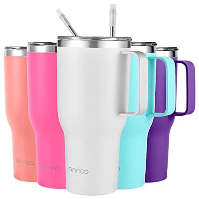 Meoky 40oz Tumbler with Handle, Leak-proof Lid and Straw, Insulated Coffee  Mug Stainless Steel Trave…See more Meoky 40oz Tumbler with Handle