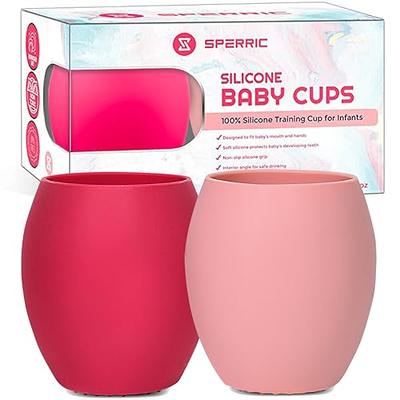 Toddler Silicone Straw Cups, Spill Proof Sippy Cup with Handles 6 Oz for  Baby 6+ Months, Helps Toddler Develop Independent Drinking Skills, 2 Pack