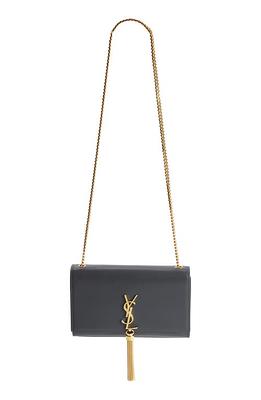 Saint Laurent Medium Kate Leather Shoulder Bag in Nero at