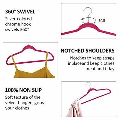 Javlergo 20-Pack Velvet Clothes Hangers, 16.5in Heavy-Duty Hangers