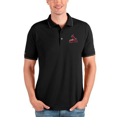 Men's Antigua Black/Red St. Louis Cardinals Nova Polo Size: Small