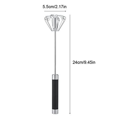 Mini Stainless Steel Push Manual Spinning Whisk