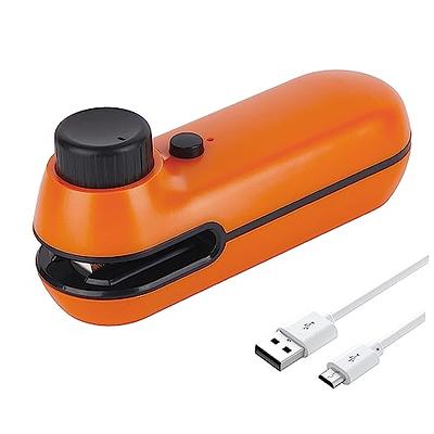 Mini Bag Sealer USB Rechargeable Heat Sealer Cutter Mini Chip Bag