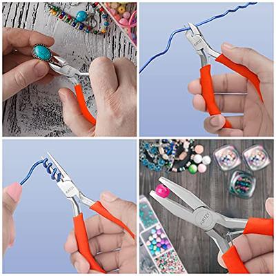 Jewelry Pliers,Jewelry Making Kit,3 Pcs Jewelry Pliers Tool Set Include  Wire Cutters,Round Nose Pliers and Needle Nose Pliers for Wire  Wrapping,Jewelry Making,Repair and Crafts