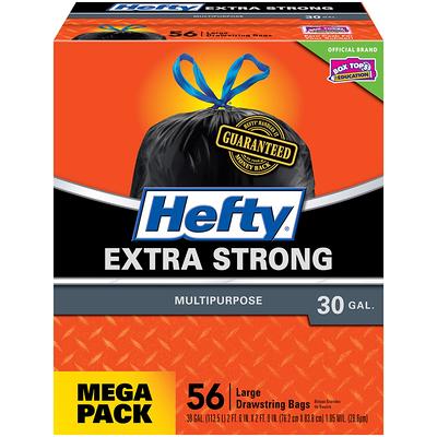 Hefty EasyFlaps Trash Bags, Flap-Tie, Multipurpose, 30 Gallon, Large - 40 bags