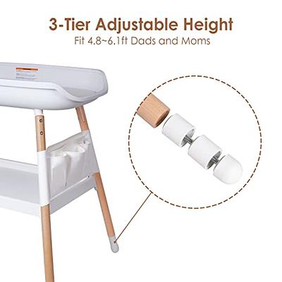 Portable Baby Changing Table, BabyBond Foldable Changing Table Dresser  Waterproof Diaper Changing Table Height Adjustable Changing Station for  Infant