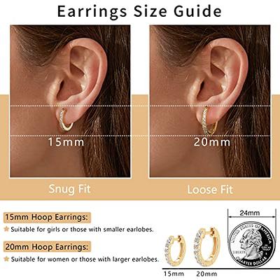 Buy 316L Surgical Stainless Steel Huggie Hoop Earrings 6mm 8mm 10mm 11mm  12mm 14mm Hypoallergenic Earrings Hoop Cartilage Helix Lobes Hinged Sleeper  Earrings For Men Women Girls, Metal, not known at Amazon.in