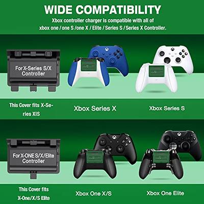 Controller Charger Station for Xbox One/Xbox Series X|S/Elite, 2 x 4800 mWh  Rechargeable Battery Packs, Charging Dock for Xbox Controller Battery with
