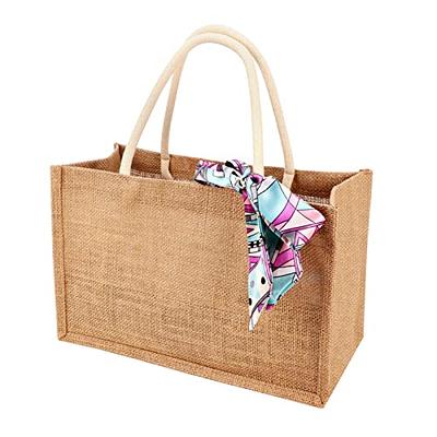 Bluenut Jute-Tote-Shopping-Bag-for-Women Large-Burlap-Beach-Tote-Bag  Farmers