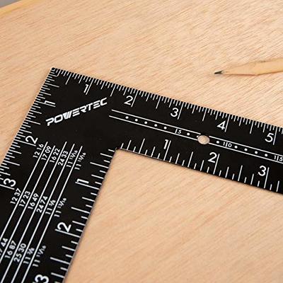 Joyangy Metal L Square Ruler, 90 Degree Right Angle Metric and Inches  Ruler, Double Sided Ruler with Clear Scale, Stainless Steel Right Angle