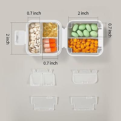 Restree Pill Organizer, Portable Pill Dispenser, Moisture-Proof Travel Pill  Case for Vitamin, Medicine, Fish Oil/Supplements Extra Large 9 compartments  (Black)