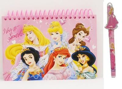 DISNEY PRINCESS Stationery Set Girls Kids Diary Journal w Pen and Pencil  Pouch