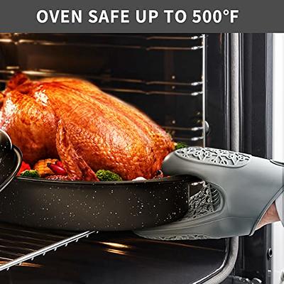 6-Quart Enameled Coated Oval Roaster with Stainless Steel Lid