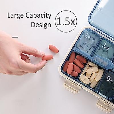 Restree Pill Organizer, Portable Pill Dispenser, Moisture-Proof Travel Pill  Case for Vitamin, Medicine, Fish Oil/Supplements Extra Large 9