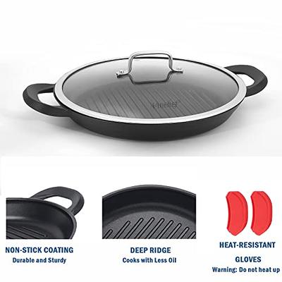 Vinchef Nonstick Skillet with Lid 13 Inch Stainless Steel Pan