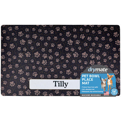 DRYMATE Absorbent Dog & Cat Bowl Food Mat, 12-in x 20-in 