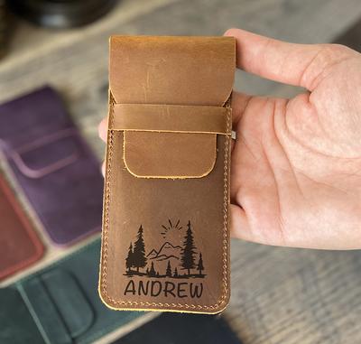 Custom Pen Case, Personalized Holder, Fathers Day Gift, Leather Pencil Pouch,  Holder For Desk - Yahoo Shopping