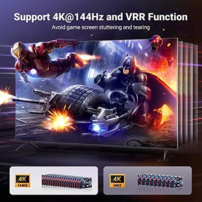 HDMI 2.1 Switch 4K@120Hz, 4K@144Hz, 8K@60Hz, HDMI Switcher Splitter 2 in 1  Out, Aluminum Shell, Compatible with PS4/PS5, Xbox, Fire Stick, Apple TV