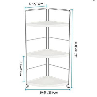 Bathroom Countertop Organizer, Vanity Tray Cosmetic & Makeup Storage  Kitchen Spice Rack Standing Shelf, White, Style 1 