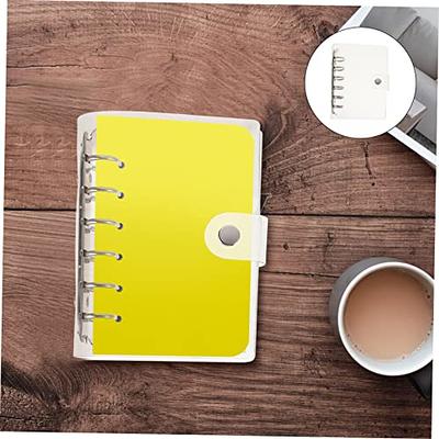 2 Sets Mini Transparent 3 Ring Binder Covers with Inner Paper Mini Binder  Daisy PVC Notebook Loose Leaf Binder 3 Ring Notebook Round Cover Protector