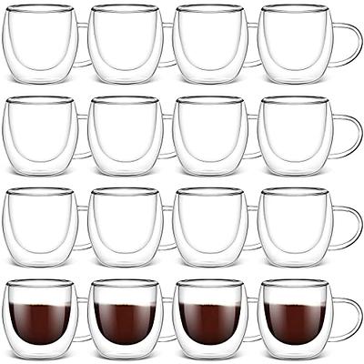 JNSMFC Double Walled Glass Coffee Mugs with Handle,2-Pack 12oz Insulated  Glass Coffee Mugs Set,Clear Glass Coffee Cups for Espresso, Latte,  Cappuccino,Wine,Tea Bag, Hot Beverage(Extra Spoons) - Yahoo Shopping
