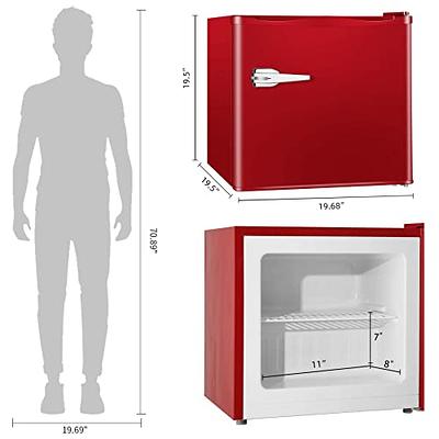 DEMULLER 3.2 Cu.Ft Upright Freezer with 7 Adjustable Thermostat Stand-up  Single Door Compact Freezers Small Freestanding Mini Freezer with Rapid